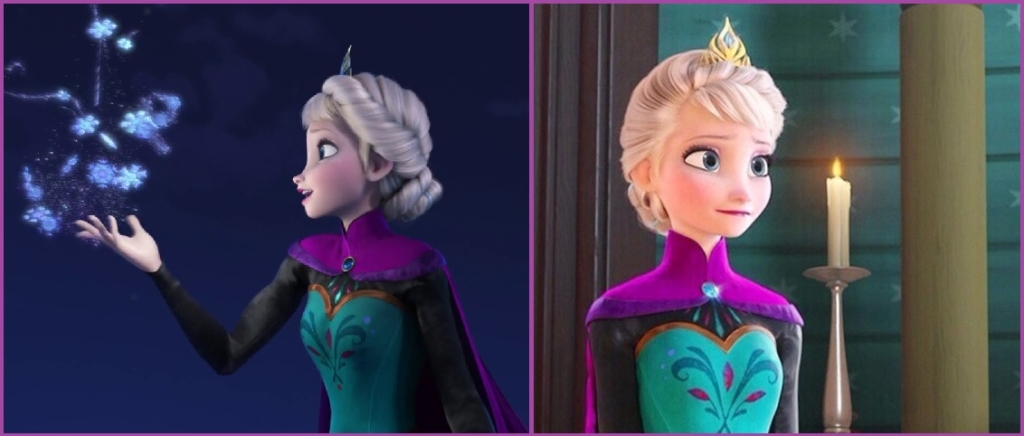 Princesa Elsa en su coronación- Peinados de evento para niñas