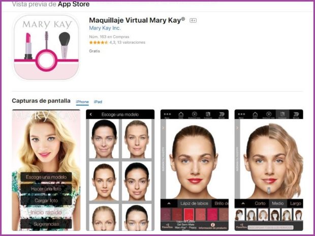 App Maquillaje Virtual Mary Kay®- 9 apps de maquillaje que triunfan en 2019