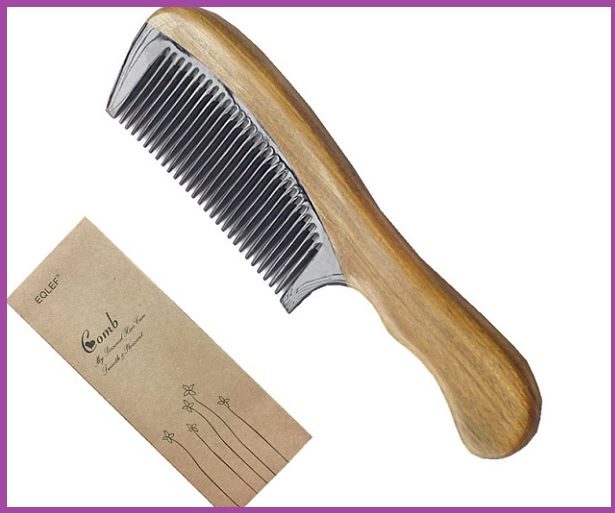 EQLEF® Peine de madera de sándalo- Los 5 mejores peines para pelo largo
