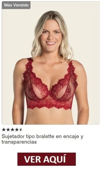 Sujetador encaje rojo Leonisa